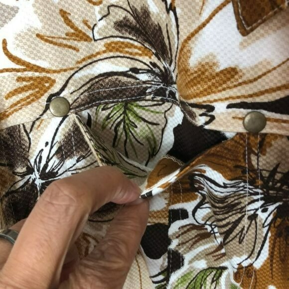 Liz & Me Long Sleeve Brown & White Floral Jacket 2X (22/24) PLUS SIZE - Picture 5 of 8